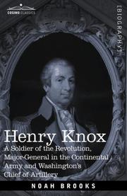 Cover of: HENRY KNOX by Noah Brooks