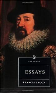 Cover of: Essays | Francis Bacon