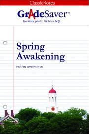 Cover of: GradeSaver(tm) ClassicNotes Spring Awakening