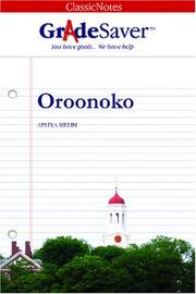 Cover of: GradeSaver(tm) ClassicNotes Oroonoko