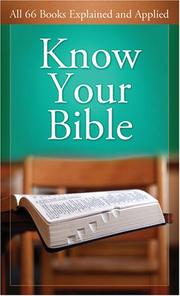 Cover of: Know Your Bible | Paul Kent