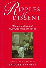 Cover of: Ripples of dissent: women's stories of marriage in the 1890s