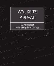 Cover of: Walker's Appeal by Henry Highland Garnet