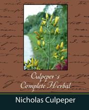 Cover of: Culpeper's Complete Herbal - Nicholas Culpeper by Nicholas Culpeper