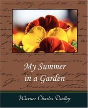 Cover of: My Summer in a Garden