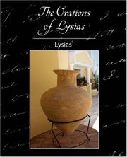Cover of: The Orations of Lysias | Lysias