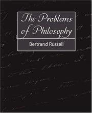 Cover of: The Problems of Philosophy by Bertrand Russell