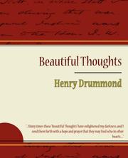 Cover of: Beautiful Thoughts - Henry Drummond