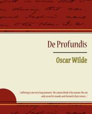 Cover of: De Profundis by Oscar Wilde