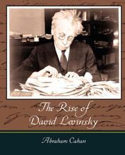 Cover of: The Rise of David Levinsky - Abraham Cahan