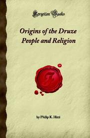 Cover of: Origins of the Druze People and Religion by Philip K. Hitti