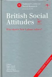 Cover of: British Social Attitudes the 16th Report
