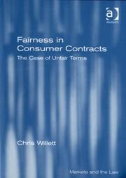 Fairness in consumer contracts by Chris Willett