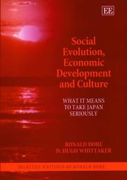Cover of: Social Evolution, Economic Development and Culture: What it Means to Take Japan Seriously