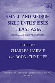 Cover of: Small and Medium Sized Enterprises in East Asia: Sectoral and Regional Dimensions (Studies of Small & Medium Sized Enterprises in East Asia)