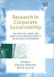 Cover of: Research in Corporate Sustainability: The Evolving Theory and Practice of Organizations in the Natural Environment