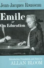 Cover of: Emile by Jean-Jacques Rousseau