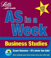 Cover of: Business Studies (Revise AS Level in a Week)