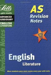 Cover of: English (Letts AS Revision Notes)