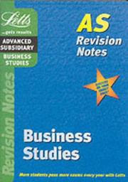 Cover of: Business Studies (Letts AS Revision Notes)