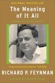 Cover of: The Meaning Of It All by Richard Phillips Feynman