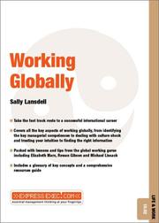 Cover of: Working Globally