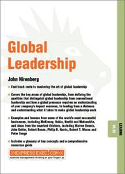 Cover of: Global Leadership | J. Nirenberg