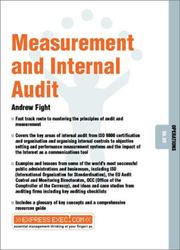 Cover of: Measurement & Internal Audit