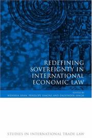 Cover of: Redefining Sovereignty in International Economic Law (Studies in International Trade Law) | 