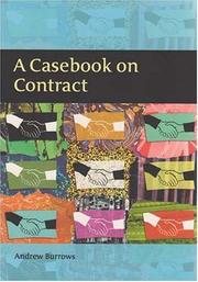 Cover of: A Casebook on Contract by Andrew Burrows