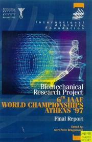 Cover of: Biomechanical Research Project Athens 1997: Final Report