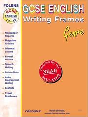 Cover of: GCSE English (Frames for Writing) by Keith Brindle