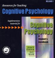 Cover of: Resources For Teaching Cognitive Psychology: Supplementary Material For Cognitive Psychology: A Student's Handbook (4th Edition) By Michael W. Eysenck And Mark T. Keane [CD-ROM Edition]