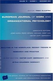 Cover of: Bullying in the Workplace by Dieter Zapf