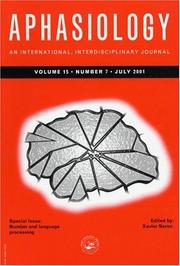 Cover of: Number and Language Processing (Special Issue of the Journal Aphasiology, Volume 15, Number 7, July 2001)