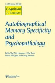 Cover of: Autobiographical Memory Specificity & Psychopathology