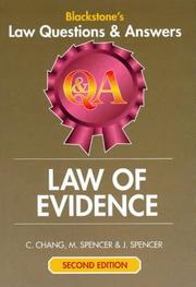 Cover of: Law of Evidence (Blackstone's Law Q & A)