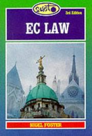 Cover of: EC Law (Swot) by Nigel Foster