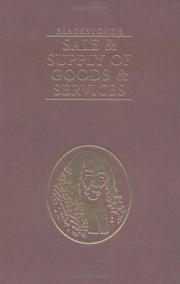Cover of: Blackstone's Sale and Supply of Goods and Services