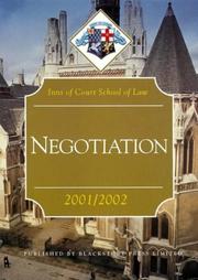 Cover of: Negotiation (Inns of Court Bar Manuals) by Inns of Court School of Law, Inns of Court School of Law