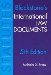 Cover of: International Law Documents by M. Evans