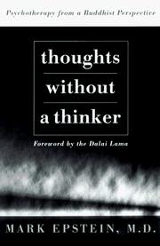 Cover of: Thoughts without a thinker by Mark Epstein
