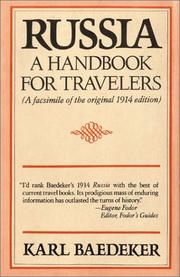 Russia: A Handbook for Travelers by Karl Baedeker (Firm)