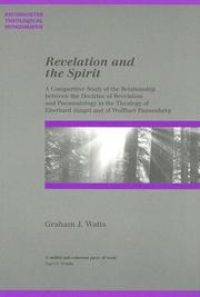 Cover of: Revelation and the Spirit (Paternoster Theological Monographs)