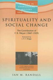 Cover of: Spirituality and Social Change by Ian M. Randall
