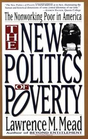 Cover of: New Politics of Poverty: The Nonworking Poor in America