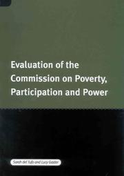 Cover of: Evaluation of the Commission on Poverty, Participation and Power