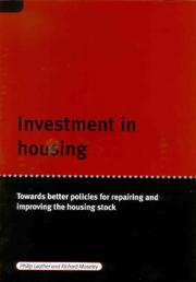 Cover of: Investment in Housing by Philip Leather, Richard Moseley
