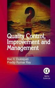 Cover of: Quality Control, Improvement And Management