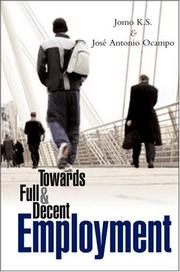 Cover of: Towards Full and Decent Employment by 